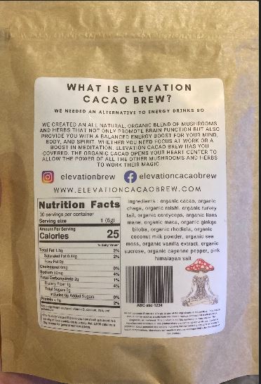 Elevation Cacao Brew - (Cayenne pepper free)